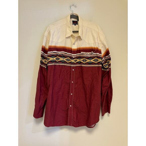 Roper 90's Southwest Western Snap Shirt Vintage - Picture 1 of 6